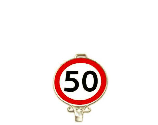 UT 2908 50 Km Hız Uyarı Levhası